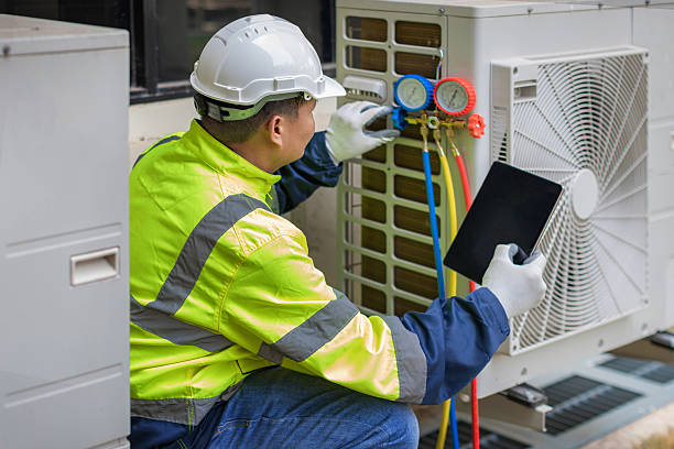 Professional Air Duct Cleaning technician working in Ware, MA